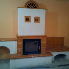 Krbová teplovodní vložka Hoxter s teplovzdušným pláštěm(kachloví Hein)